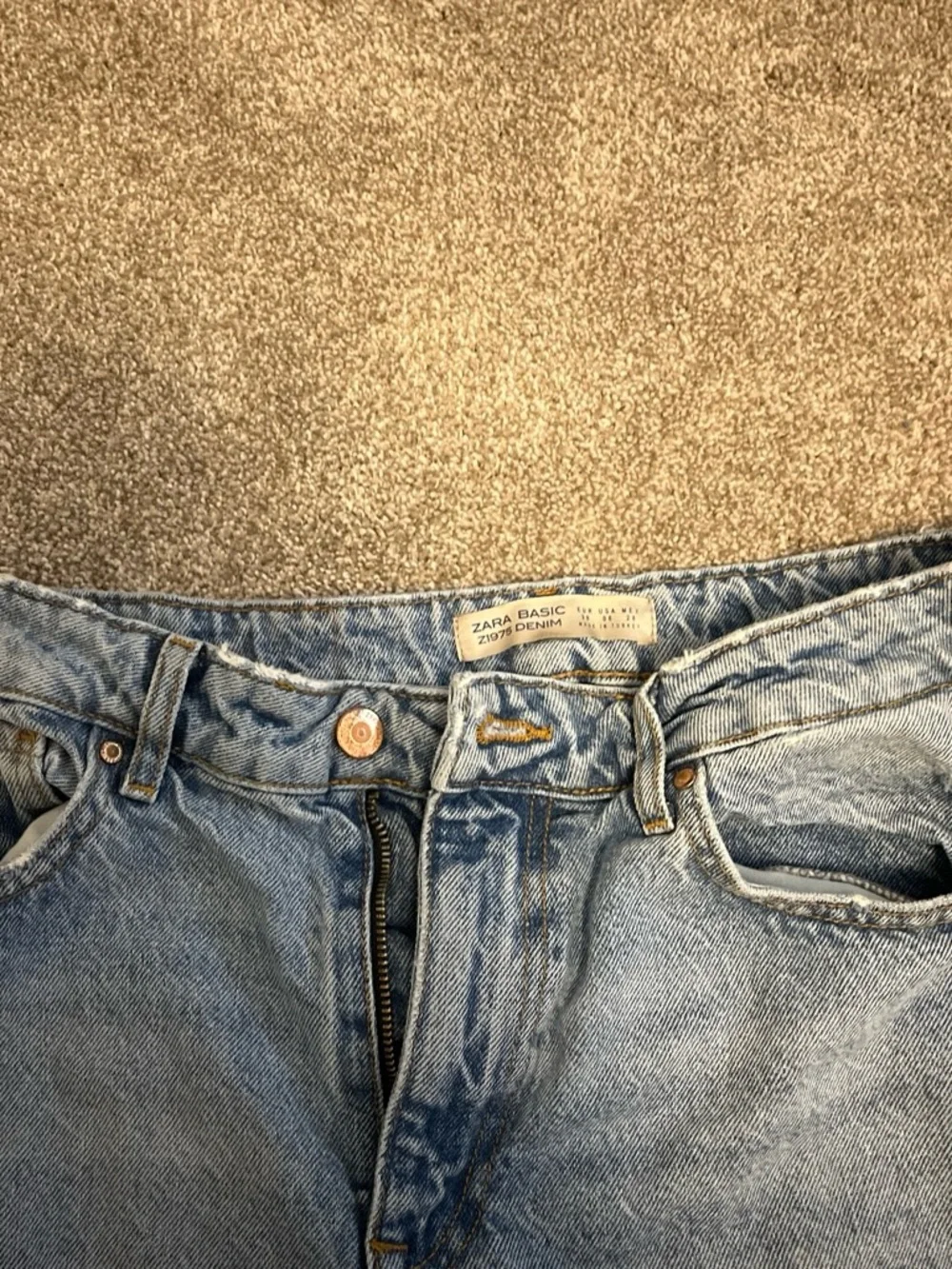 Zara Light Wash Straight-Leg Jeans